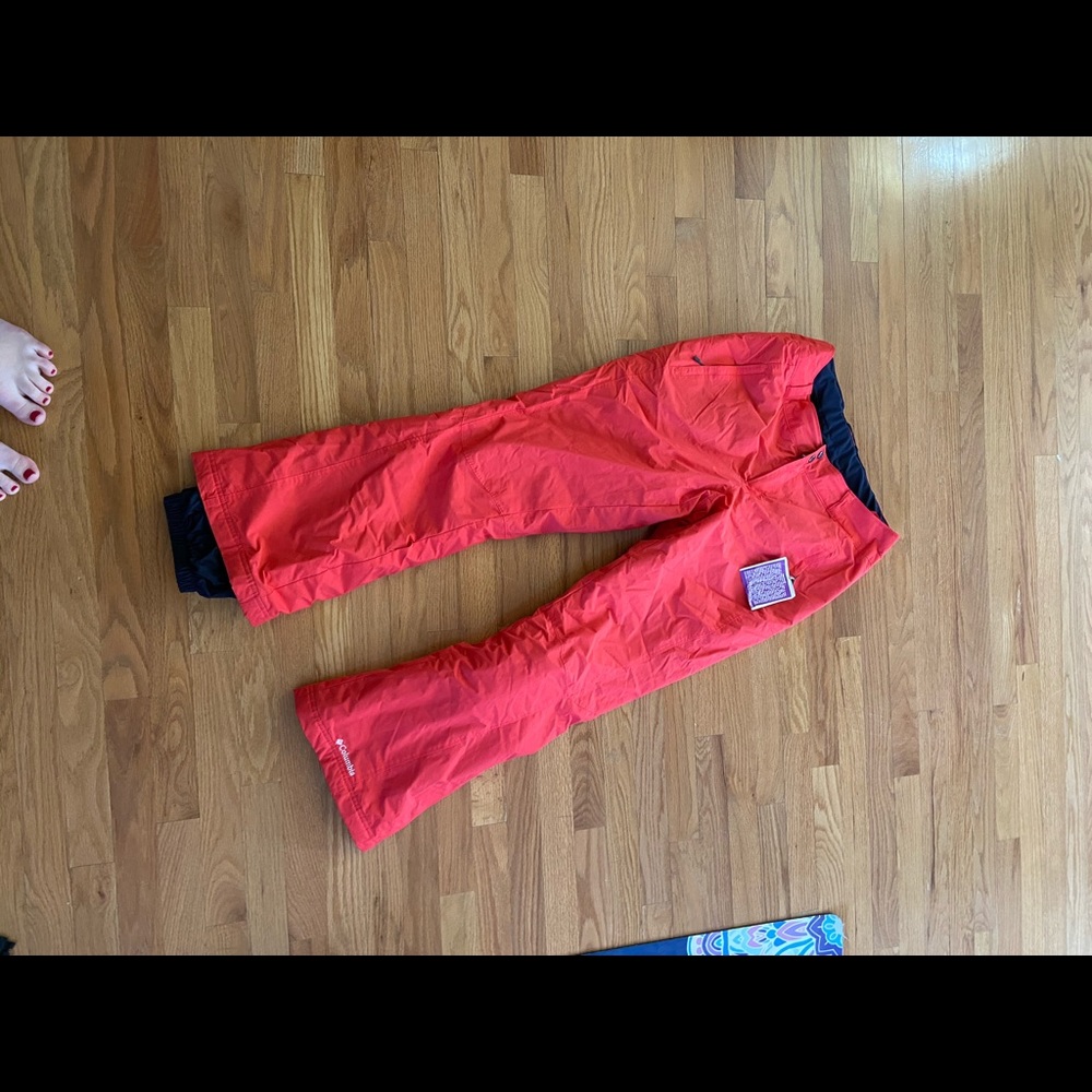 Red Columbia snow pants